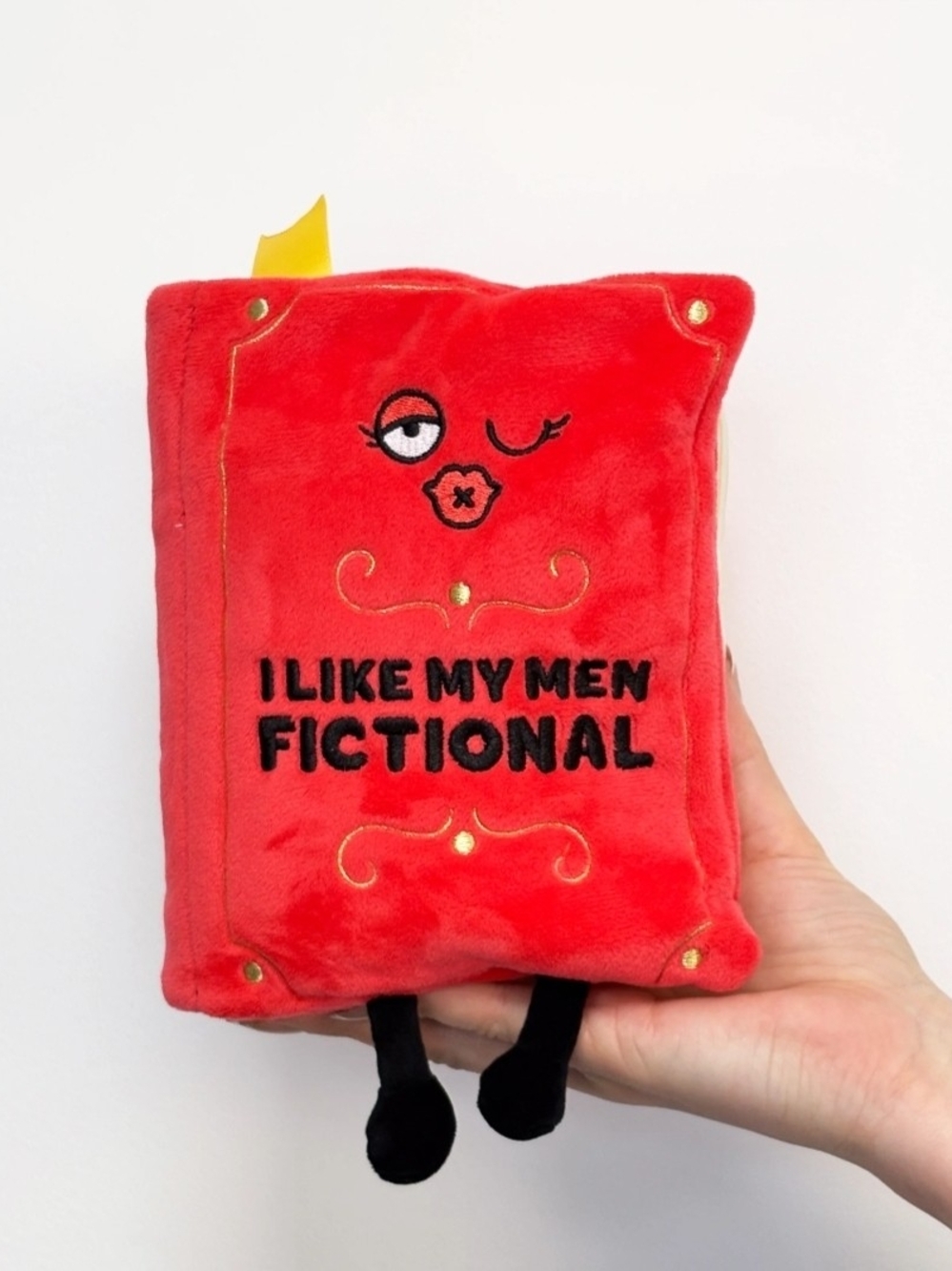 "I Like My Men Fictional" Book Plush